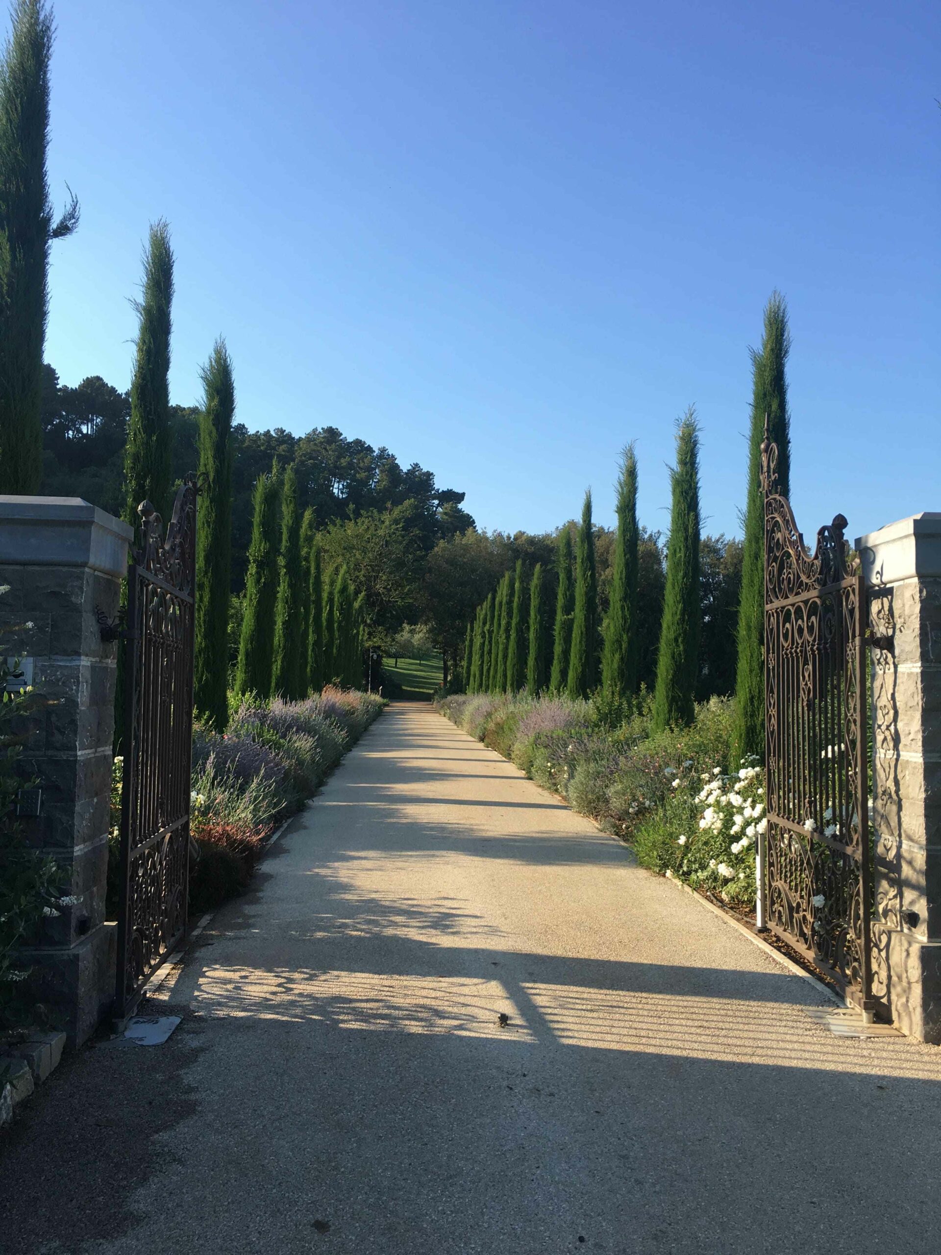 Viale d'ingresso di una villa